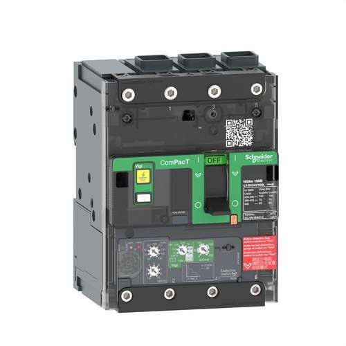 Interrupteur automatique ComPacT NSXm160E 16KA AC 3P 160A 4.1 ELink avec la référence C12E34V160L de la marque SCHNEIDER ELECTRIC