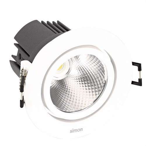 Downlight LED 703.23 Orientable Rond 3000K Large Faisceau Blanc avec la référence 70323030-483 de la marque SIMON