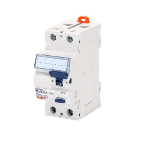 Disjoncteur différentiel NA-T 2P 40A 30mA Instantané avec la référence GWD4627 de la marque GEWISS