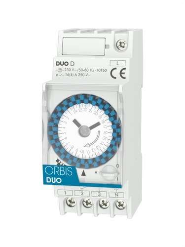 Minuterie analogique 2 MOD.DUO D 230V avec la référence OB291032 de la marque ORBIS