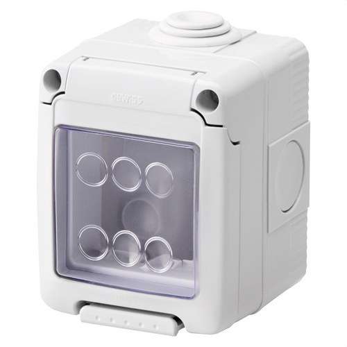 Boîtier de surface pour mécanismes SYSTEM 2 modules IP55 avec la référence GW27042 de la marque GEWISS