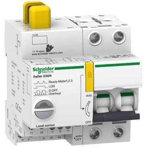 Interrupteur avec réflexe iC60N TI24 40A 2P B avec la référence A9C61240 de la marque SCHNEIDER ELECTRIC