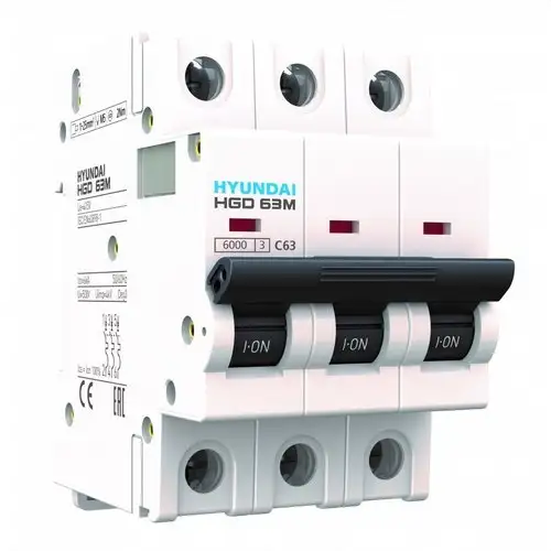MCB STD 1P+N 40A Curve C Curve C 6kA with reference HGD63-MN1040C from the brand HYUNDAI