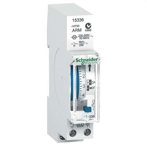 Interrupteur horaire journalier analogique Acti9 IH 1 Module CRM 1 Canal 16A avec la référence 15336 de la marque SCHNEIDER ELECTRIC