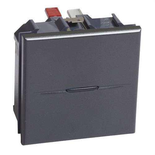 Interrupteur axial illuminable 2 modules anthracite Axolute avec la référence HS4001M2AN de la marque BTICINO