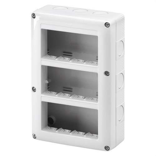 Boîte de surface pour mécanismes SYSTEM 12 modules IP40 avec la référence GW27024 de la marque GEWISS