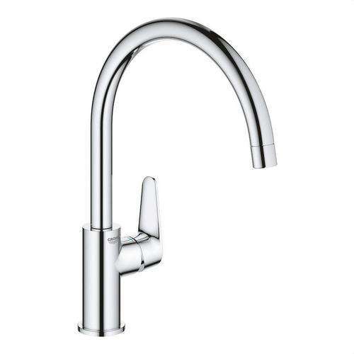 Mitigeur de cuisine monocommande Baucurve chrome avec la référence 31536001 de la marque GROHE