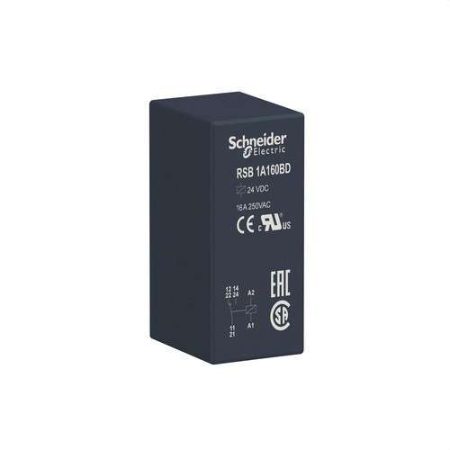 Relais enfichable 1 NO/NC 16A 24V DC avec la référence RSB1A160BD de la marque SCHNEIDER ELECTRIC