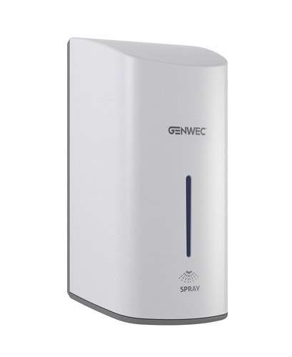Distributeur automatique de désinfectant pour les mains en spray ABS blanc avec la référence GW04 15 01 00 de la marque GENWEC