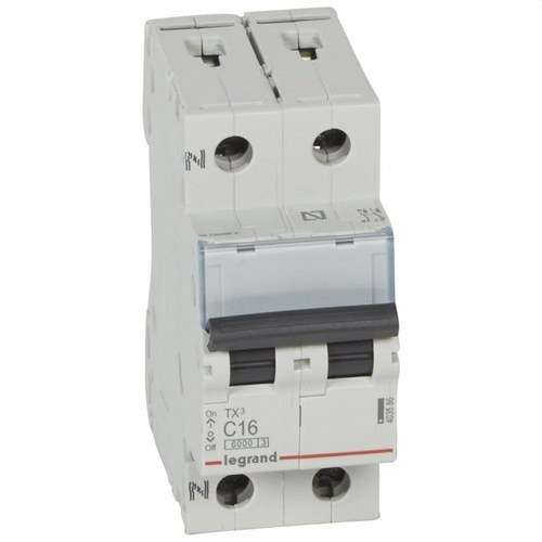 Disjoncteur TX3 P+N 16A Courbe C Courbe C 6kA avec la référence 403586 de la marque LEGRAND