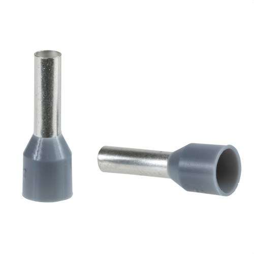 Embout de câble isolé sans isolation 2,5mm2 gris avec la référence DZ5CE025 de la marque SCHNEIDER ELECTRIC