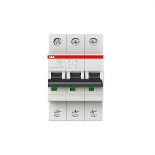 Disjoncteur S203-K25 3P 25A Courbe K 10kA avec la référence 2CDS253001R0517 de la marque ABB
