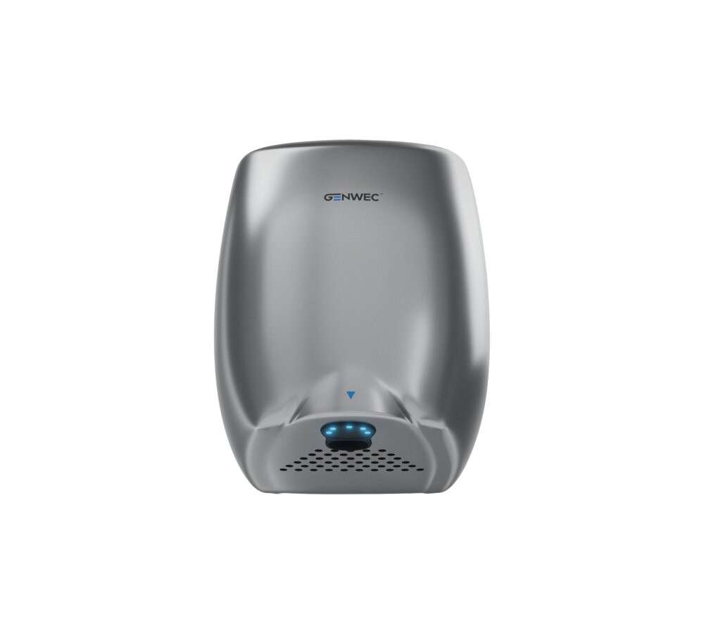 Sèche-mains avec capteur électronique E-flow aluminium argenté 220-240V avec la référence GW01 12 02 04 de la marque GENWEC