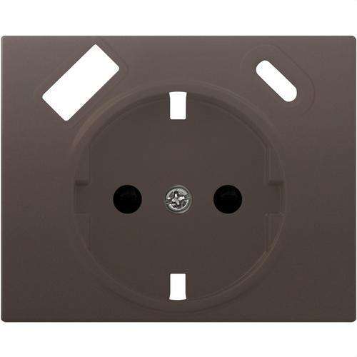 Plaque de prise schuko avec double USB chocolat Iris avec la référence 18724-USBC-CH de la marque BJC