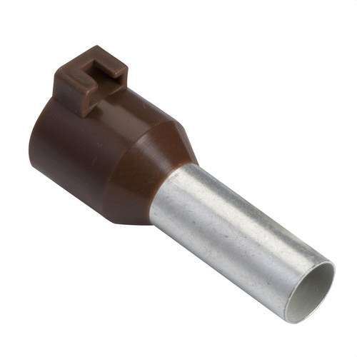 Embout de câble avec porte-étiquette à pression 10mm2 marron avec la référence DZ5CA102 de la marque SCHNEIDER ELECTRIC