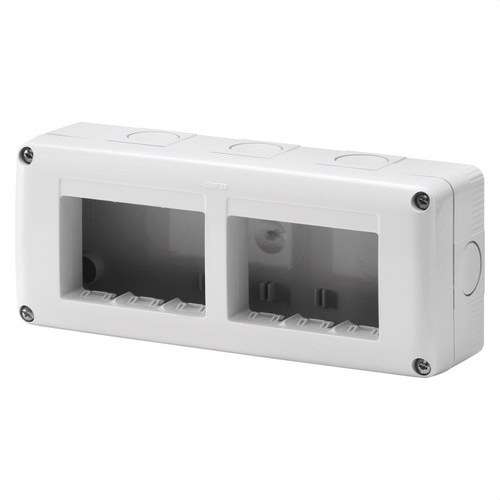 Boîte de surface pour mécanismes SYSTEM 6 modules IP40 avec la référence GW27005 de la marque GEWISS