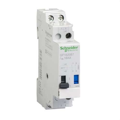 Télérupteur 16A 2 NO 24V 50-60HZ avec la référence GF1620B7 de la marque SCHNEIDER ELECTRIC