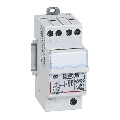 Parafoudre bipolaire Type 2 1P+N LEXIC 2 modules avec la référence 003951 de la marque LEGRAND