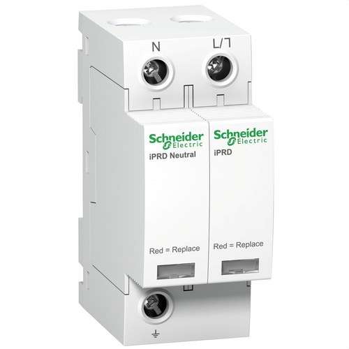 Parafoudre transitoire type 2 Acti9 iPRD20 1P+N 20 kA 350V avec la référence A9L20500 de la marque SCHNEIDER ELECTRIC