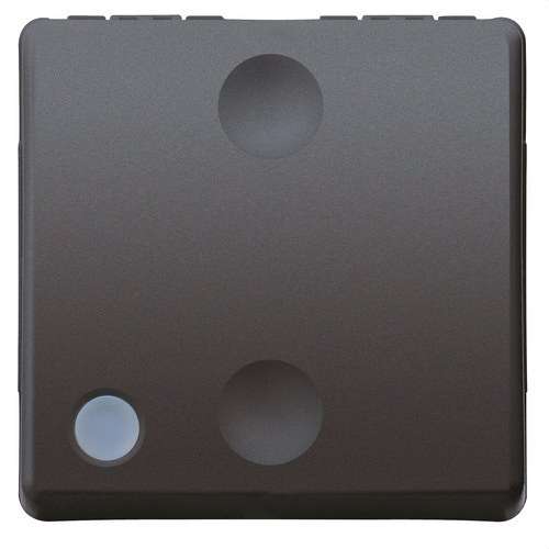 Interrupteur unipolaire éclairable de 2 modules System Black avec la référence GW21589 de la marque GEWISS