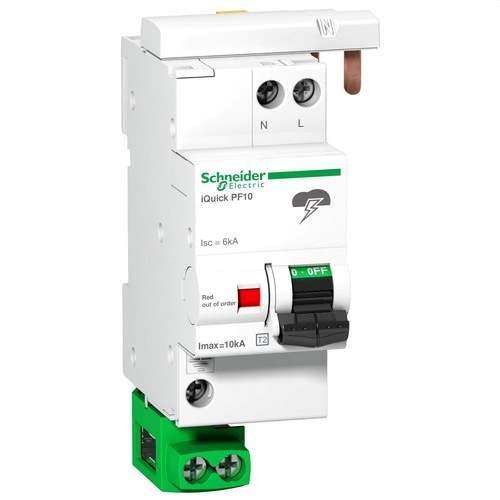 Limiteur de surtensions transitoires Type 2 Acti9 Quick PF 10KA 1P+N avec la référence A9L16617 de la marque SCHNEIDER ELECTRIC