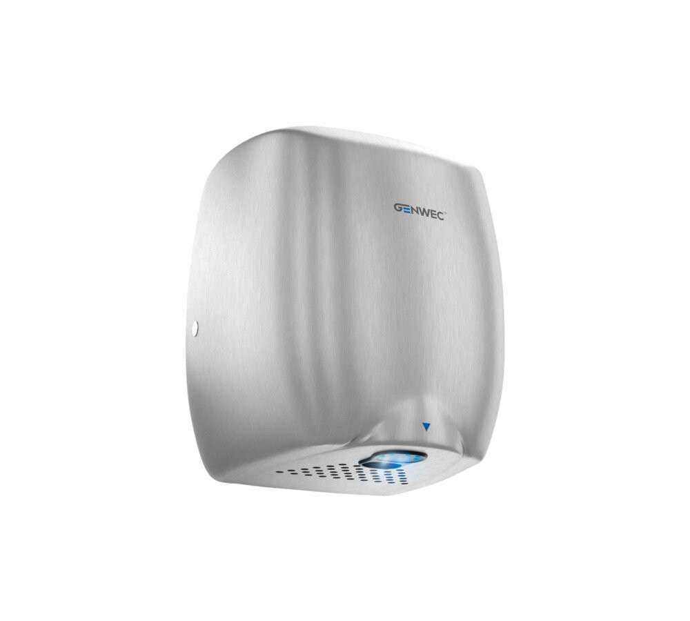 Sèche-mains avec capteur électronique E-flow aluminium satiné 220-240V avec la référence GW01 12 02 01 de la marque GENWEC