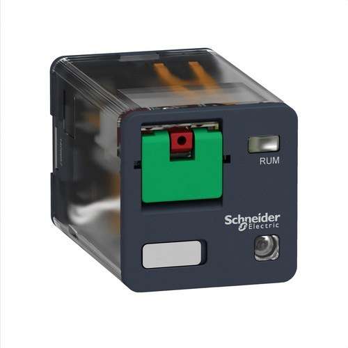 Relais 3 C/O 10A + Bouton test + LED 24V AC avec la référence RUMC32B7 de la marque SCHNEIDER ELECTRIC