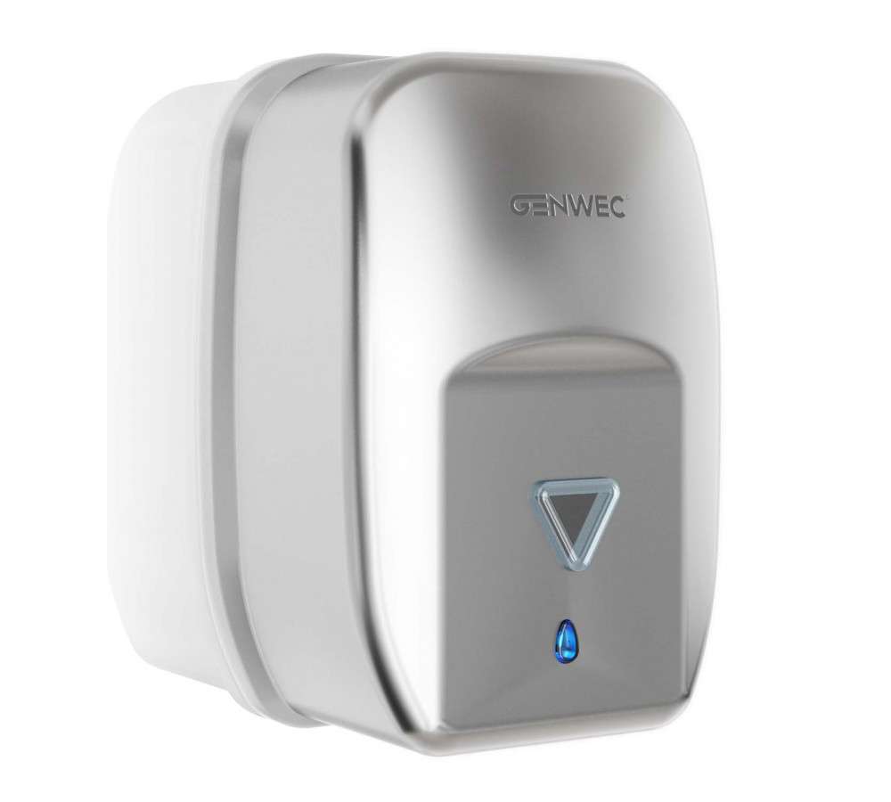 Distributeur de savon mural automatique 1 200 ml inox satiné avec la référence GW04 20 04 01 de la marque GENWEC