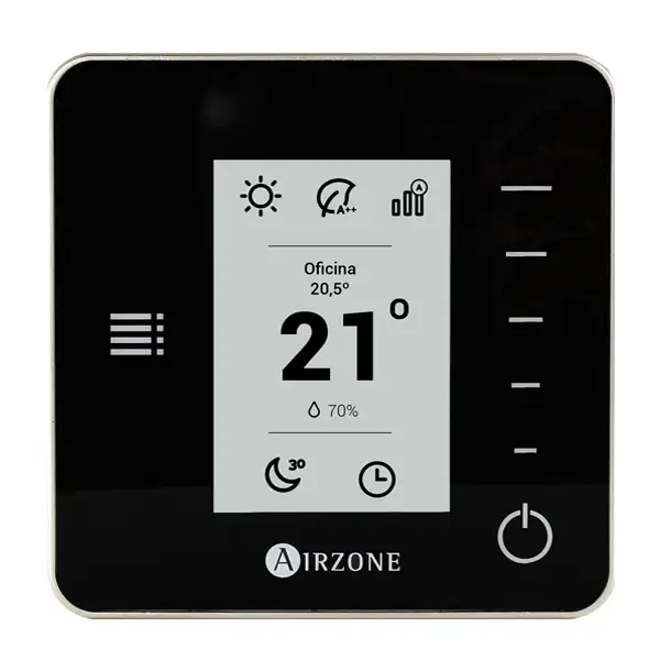 Airzone THINK black monochrome radio thermostat with reference AZCE6THINKRN from the brand AIRZONE