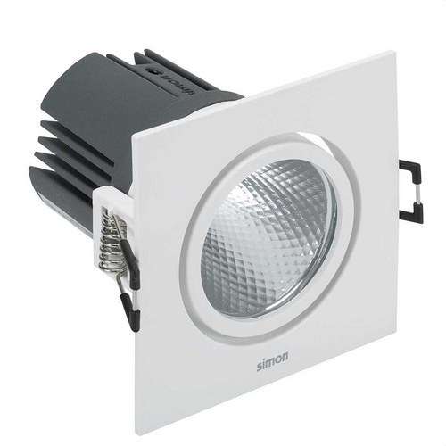 Downlight LED 703.24 ORIENTABLE CARRÉ 3000K LARGE FAISCEAU blanc avec la référence 70324030-483 de la marque SIMON