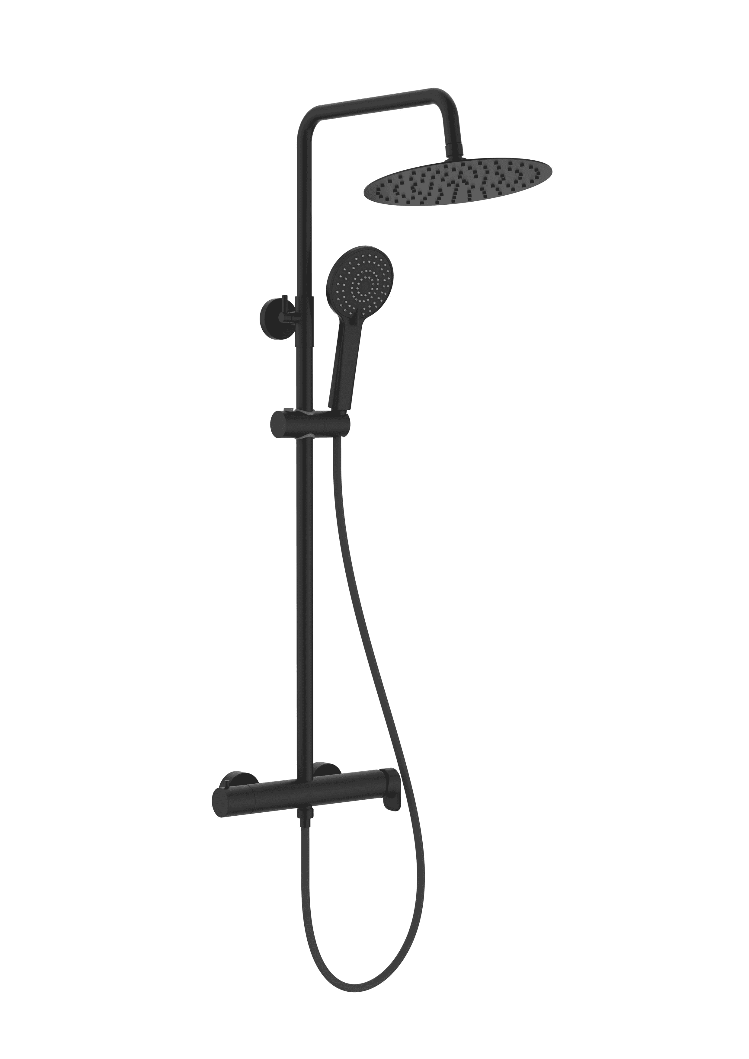 Colonne de douche mitigeur noir mat Roca Plus Round avec la référence A5A9A6ENB0 de la marque ROCA