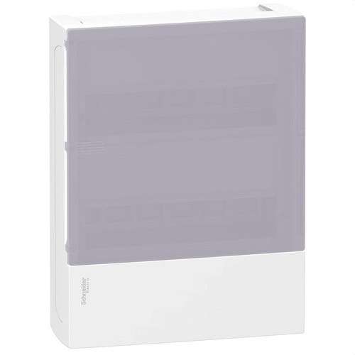 Coffret de distribution en surface MINI PRAGMA 24 modules porte fumée avec la référence MIP10212T de la marque SCHNEIDER ELECTRIC