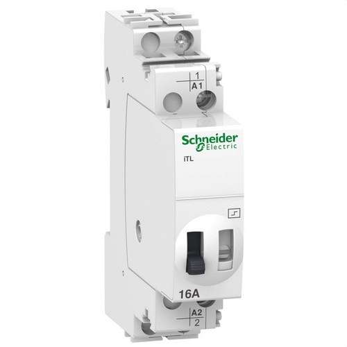 Télérupteur ITL 1P 16A 24V AC 12V CC avec la référence A9C30111 de la marque SCHNEIDER ELECTRIC