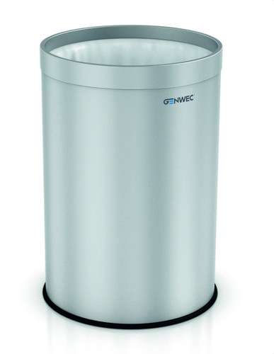 Poubelle de 9L sans couvercle inox satiné avec la référence GW06 07 04 01 de la marque GENWEC
