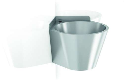 Lavabo d'angle rond inox 304 satiné avec la référence GW08 26 04 01 de la marque GENWEC