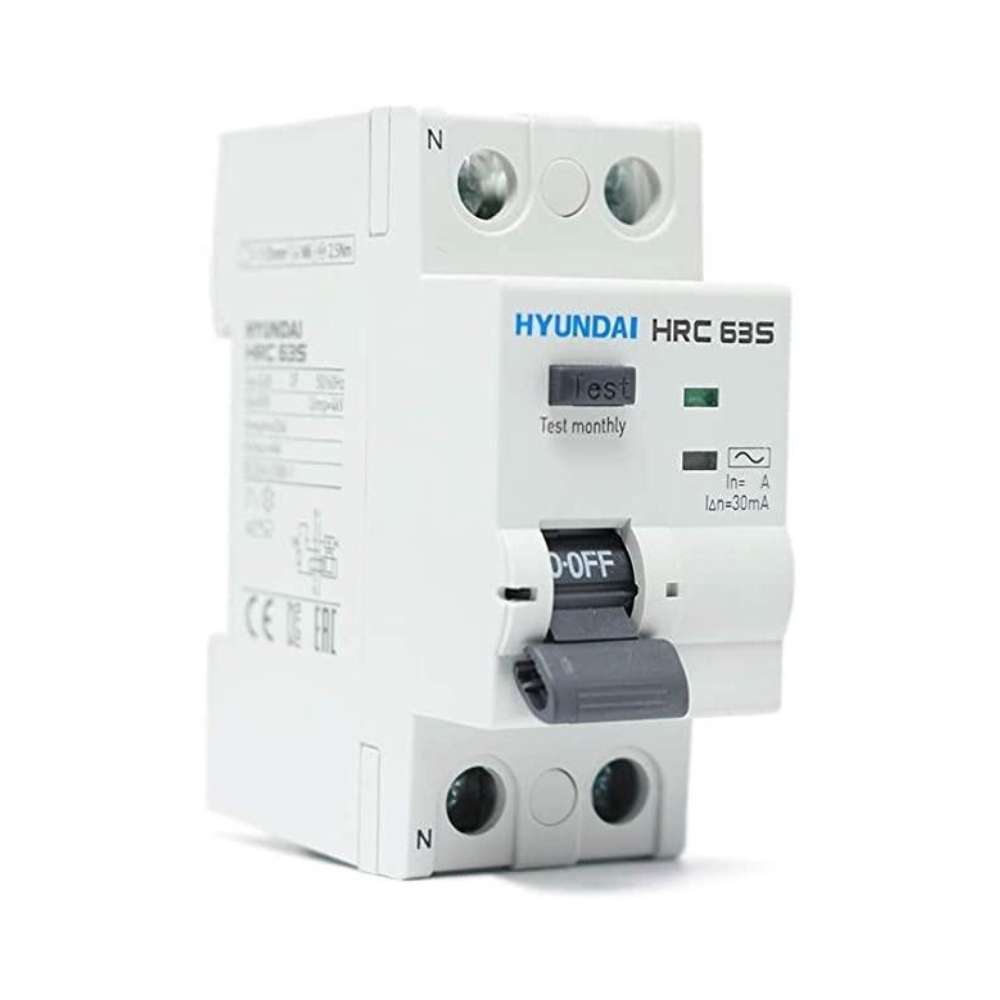 Disjoncteur différentiel STD 2P 40A 300mA Classe A Sélectif avec la référence HRC63S-T2PG7040 de la marque HYUNDAI