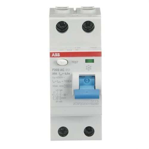 Disjoncteur différentiel 2P 25A Classe AC 300mA avec la référence 2CSF202001R3250 de la marque ABB