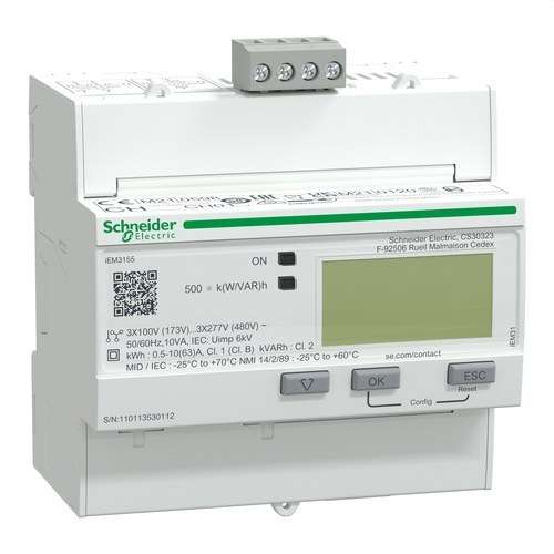 Compteur d'énergie iem3155 63 A classe 1 modbus MID avec la référence A9MEM3155 de la marque SCHNEIDER ELECTRIC