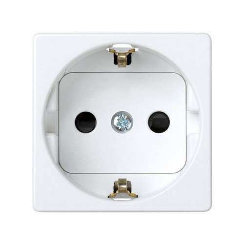 Prise de courant schuko 16 A 250V avec dispositif de sécurité et connexion à vis blanc Simon 27 Play avec la référence 27472-65 de la marque SIMON