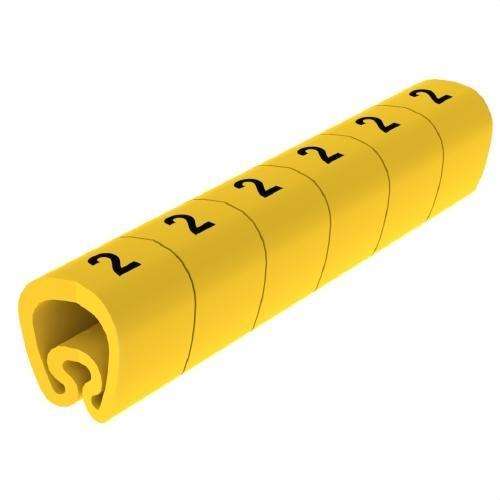 Marqueurs prédécoupés jaunes Ø18 en PVC plastifié avec la référence 1813-2 de la marque UNEX