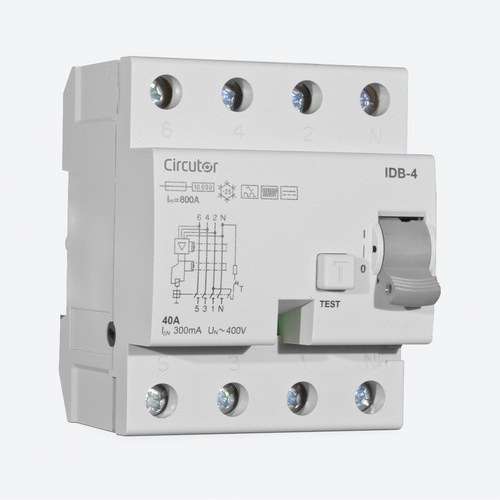 Interrupteur différentiel type B IDB-4 4P-40A-300 mA avec la référence P17222. de la marque CIRCUTOR