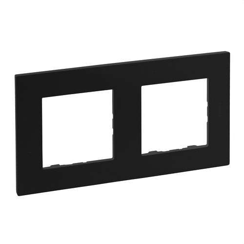 Cadre décoratif de 2 éléments noir mat Niloé Step avec la référence 864572 de la marque LEGRAND