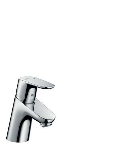 Mitigeur de lavabo Focus 70 sans vidage Push-Open chrome avec la référence 31733000 de la marque HANSGROHE