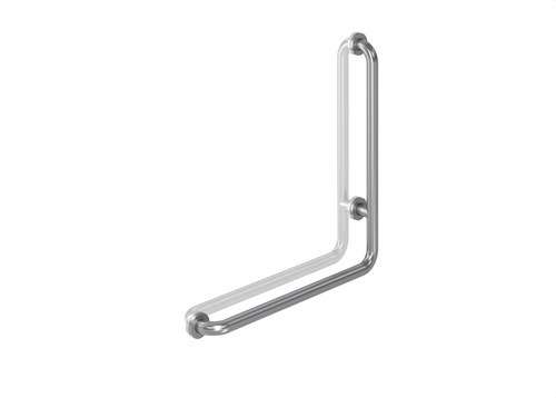 Barre d'appui d'angle à 90º 600x600mm inox satiné avec la référence GW11 17 04 01 de la marque GENWEC