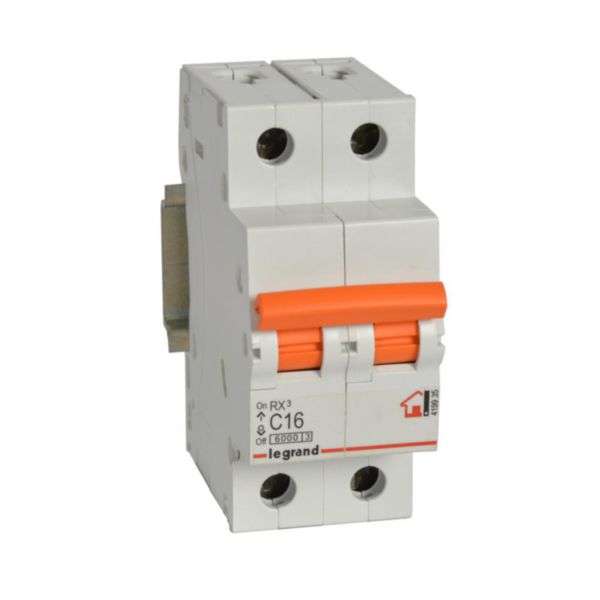 Disjoncteur magnétothermique RX³ - 2P - 230/400V~ - 16A - courbe C avec la référence 419935 de la marque LEGRAND