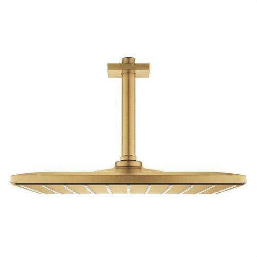 Pommeau de douche de plafond avec bras 142mm 1 jet Rainshower Mono 310 or avec la référence 26566GN0 de la marque GROHE