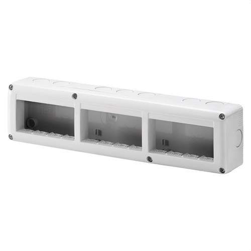 Boîtier de surface pour mécanismes SYSTEM 12 modules avec la référence GW27007 de la marque GEWISS