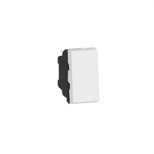 Interrupteur Legrand Mosaic EasyLed 1 module 1 voie 10AX 250V blanc avec la référence 077000L de la marque LEGRAND