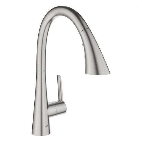 Mitigeur de cuisine 1/2" Zedra supersteel avec la référence 32294DC2 de la marque GROHE