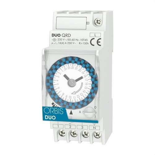 Interrupteur horaire analogique 2 MOD.DUO QRD 230V avec la référence OB292032 de la marque ORBIS
